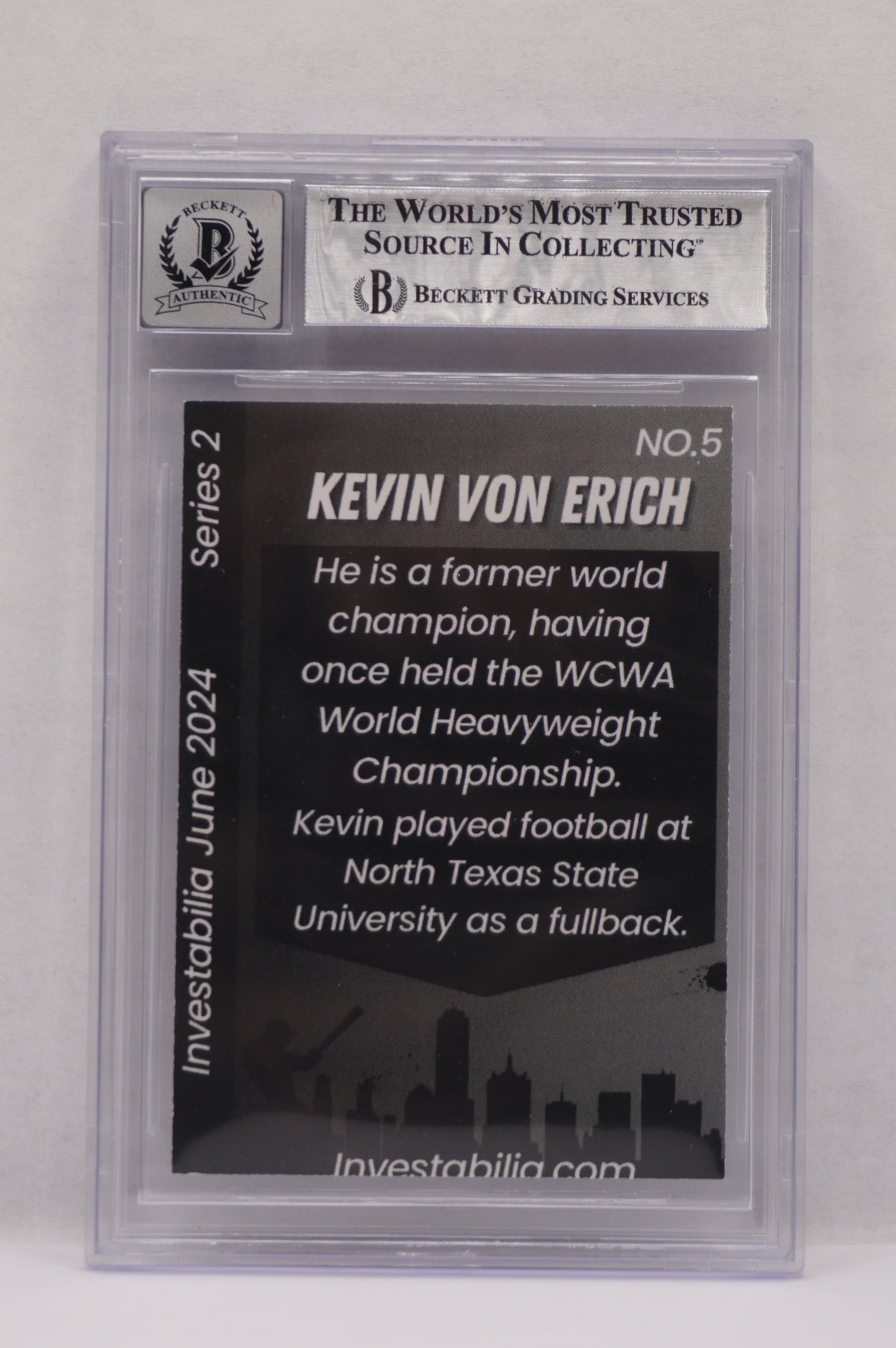 2024 JUNE INVESTABILIA SERIES 2 KEVIN VON ERICH #5 BGS AUTH. AUTO 10