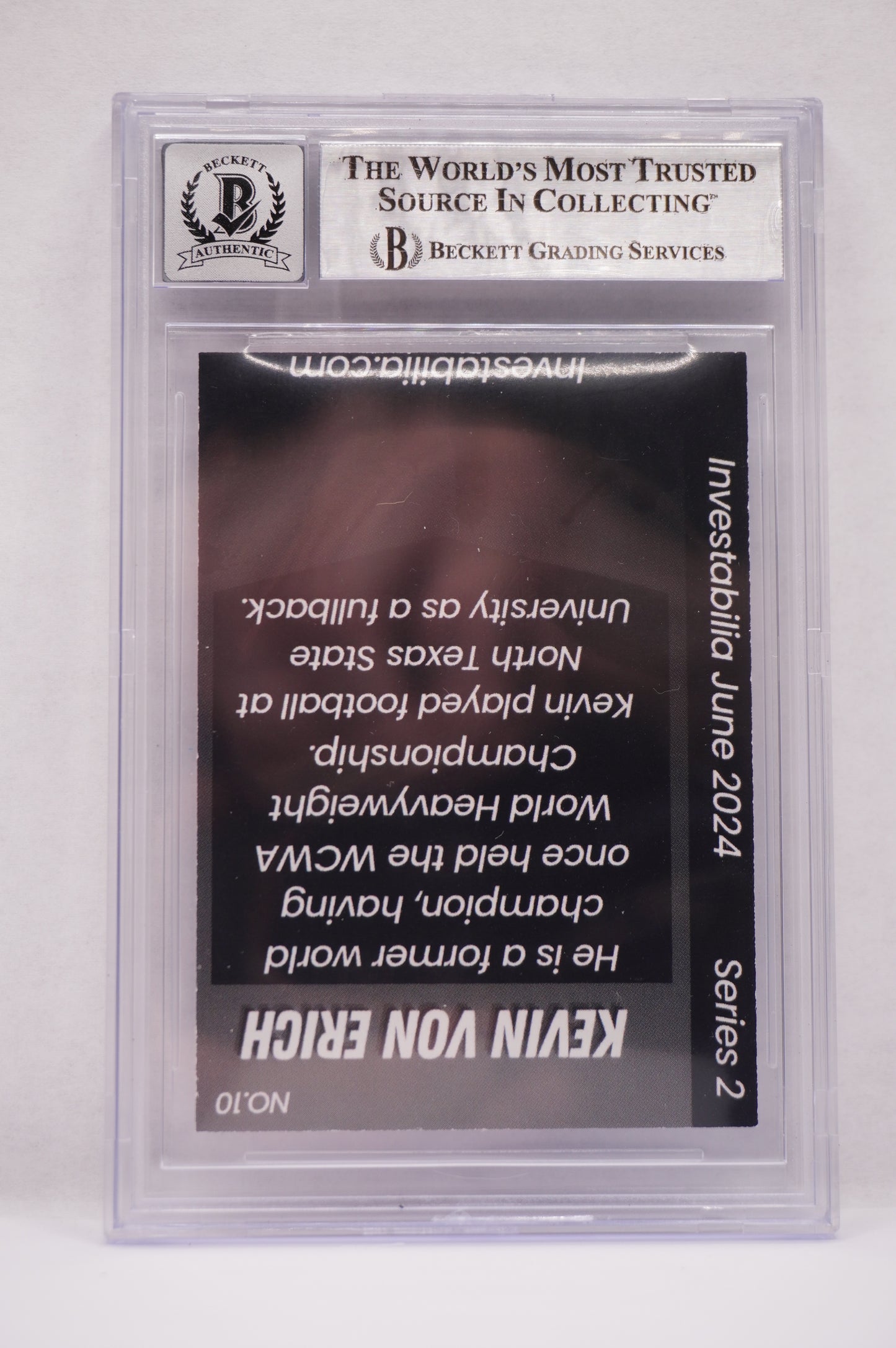 2024 JUNE INVESTABILIA SERIES 2 KEVIN VON ERICH #10 BGS AUTH. AUTO 10