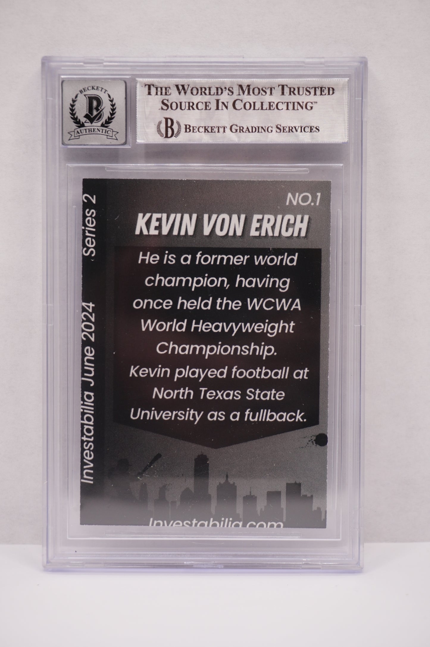 2024 JUNE INVESTABILIA SERIES 2 KEVIN VON ERICH #1 BGS AUTH. AUTO 10