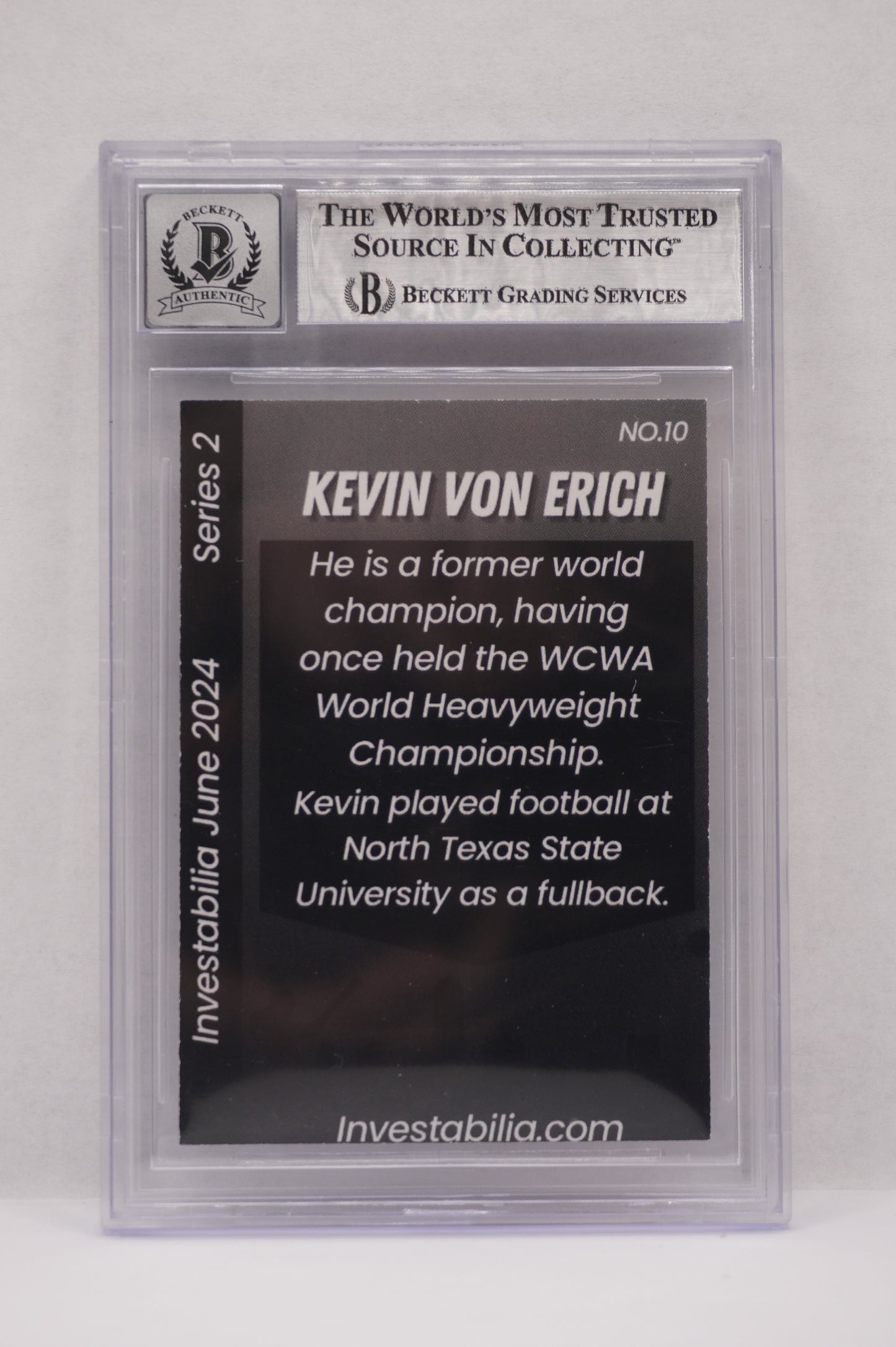 2024 JUNE INVESTABILIA SERIES 2 KEVIN VON ERICH #10 BGS AUTH. AUTO 10