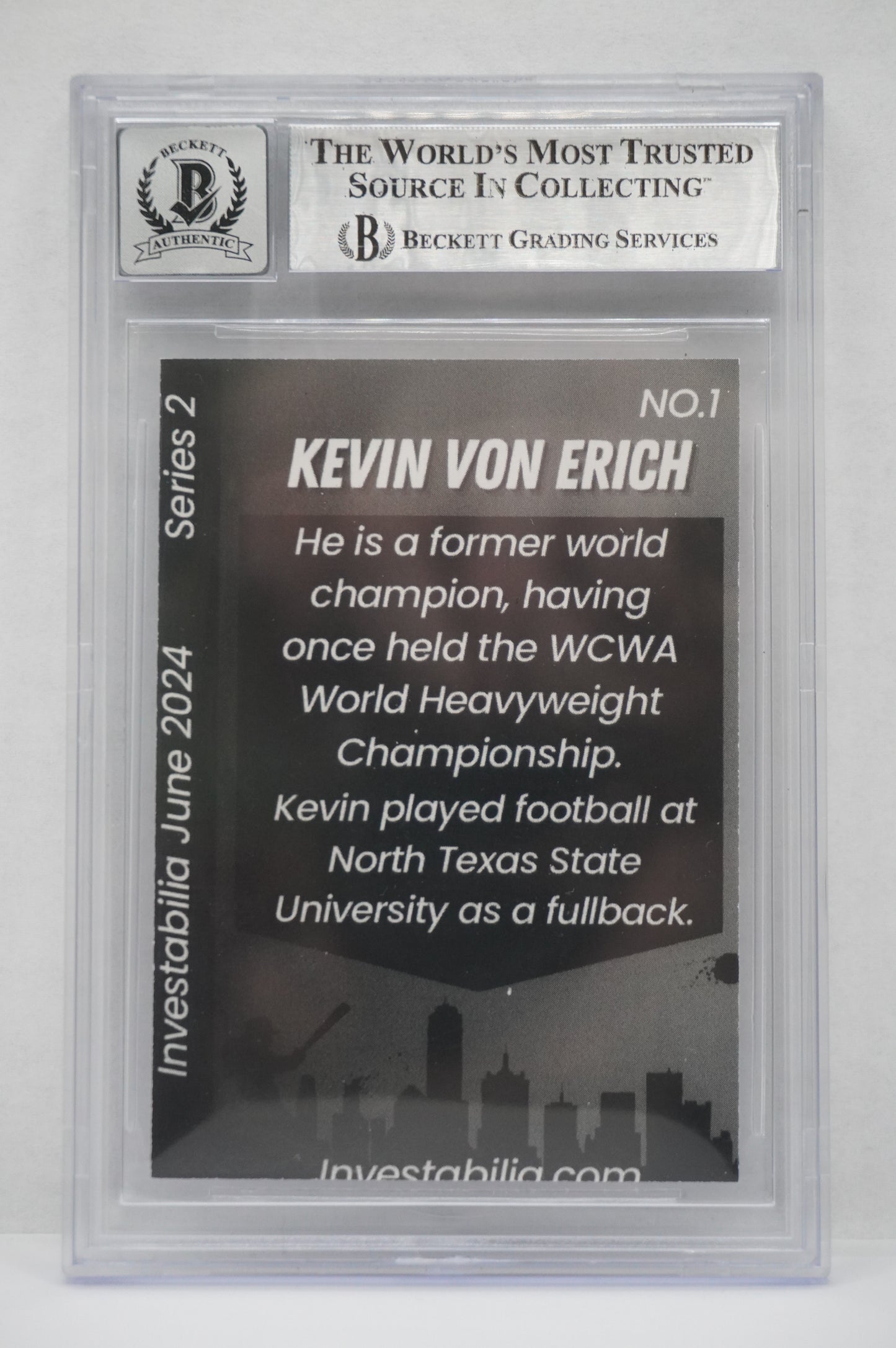 2024 JUNE INVESTABILIA SERIES 2 KEVIN VON ERICH #1 BGS AUTH. AUTO