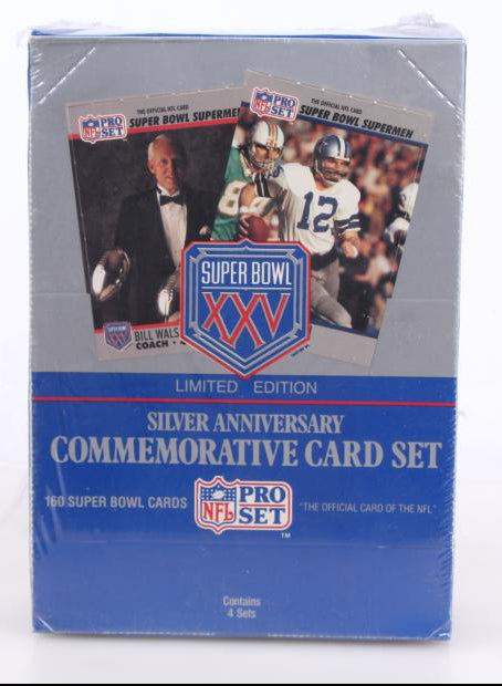 1991 Pro Set Super Bowl XXV Football Silver Anniversary Box