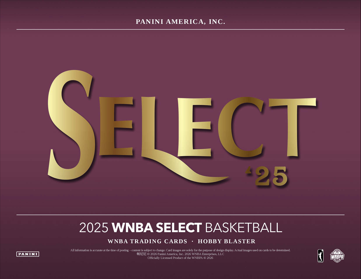2025 Panini Select WNBA Basketball Hobby Blaster