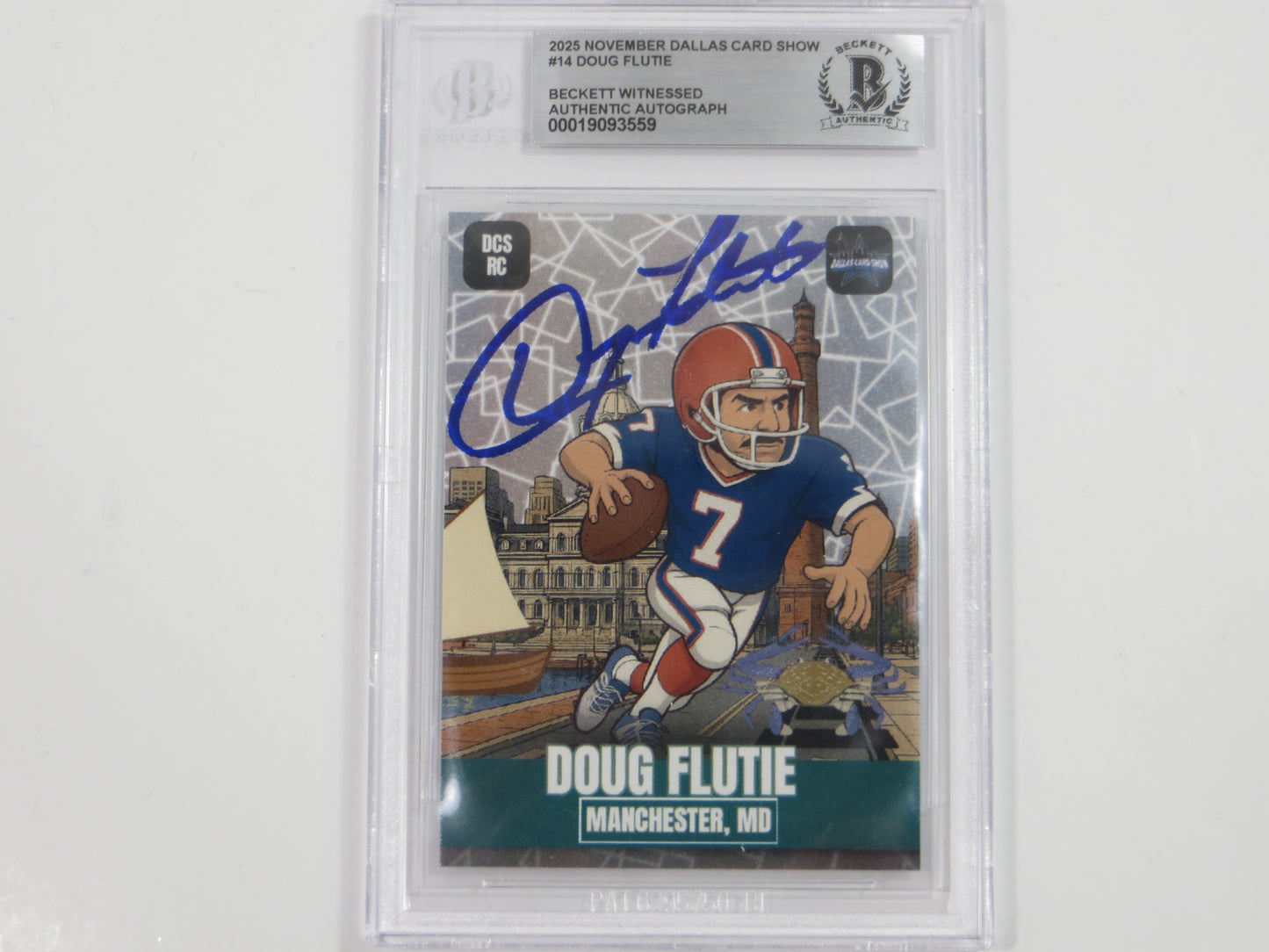 2025 NOVEMBER DCS SIGNED #14 DOUG FLUTE BAS AUTHENTIC AUTO