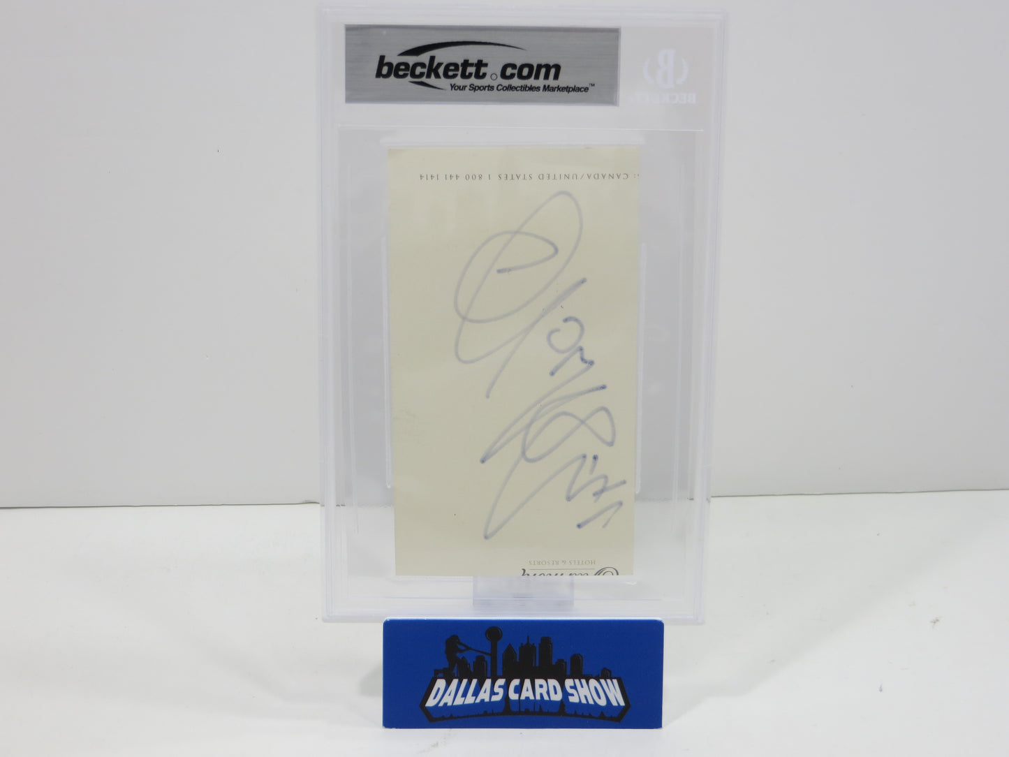 DIRK NOWITZKI Dallas Mavericks SIGNED CUT BAS Beckett SLAB Germany