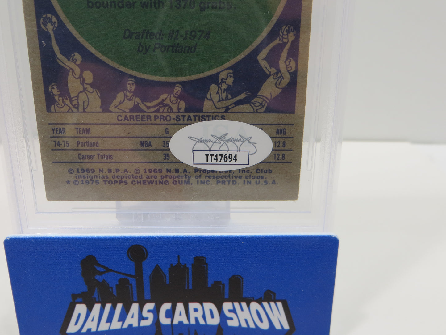BILL WALTON SIGNED 1975-76 TOPPS Basketball Card #77 BGS BAS SLAB JSA Authentic