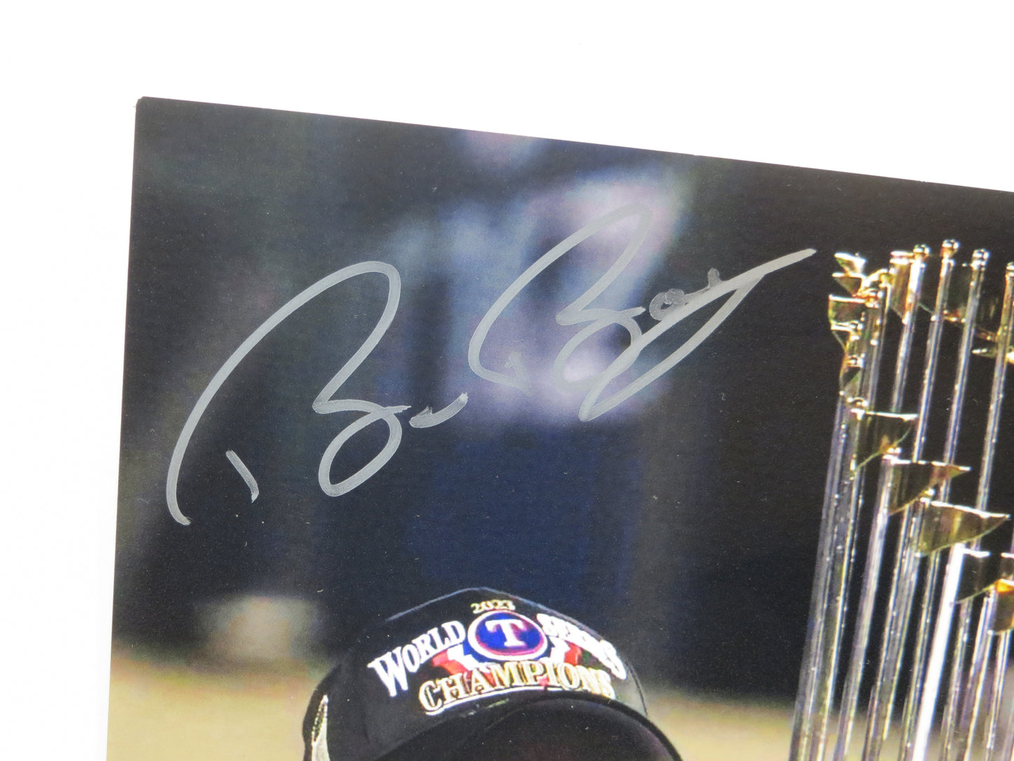 BRUCE BOCHY Texas Rangers SIGNED World Champs 8x10 PHOTO Giants Padres JSA COA