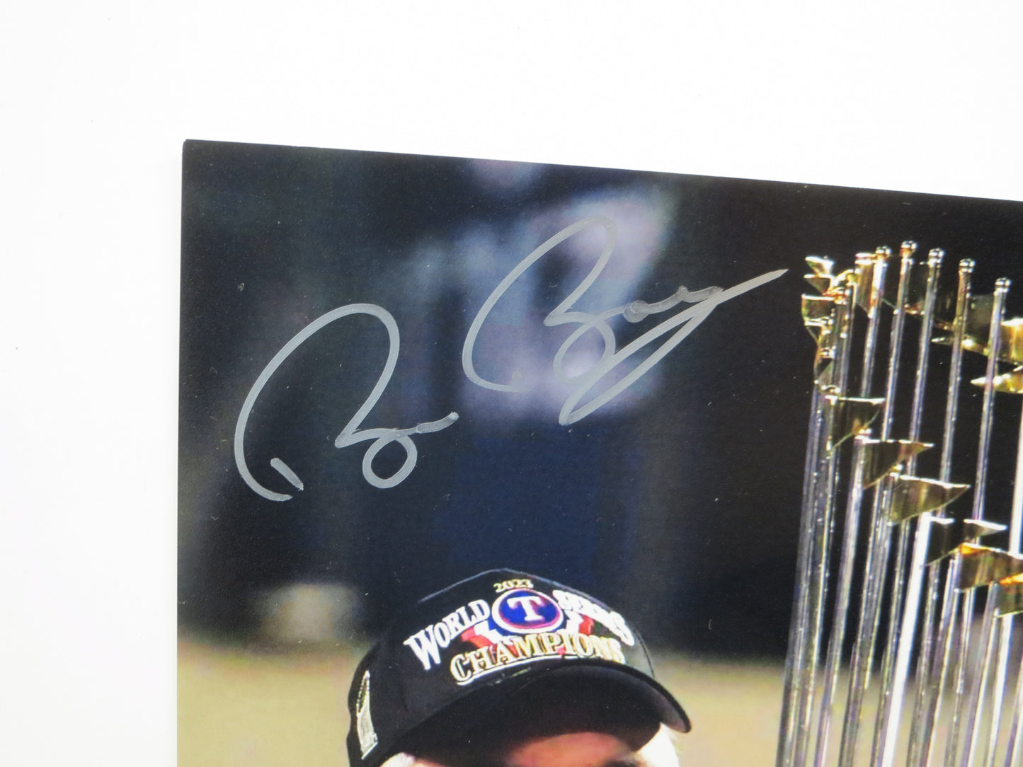 BRUCE BOCHY Texas Rangers SIGNED World Champs 8x10 PHOTO Giants Padres JSA COA