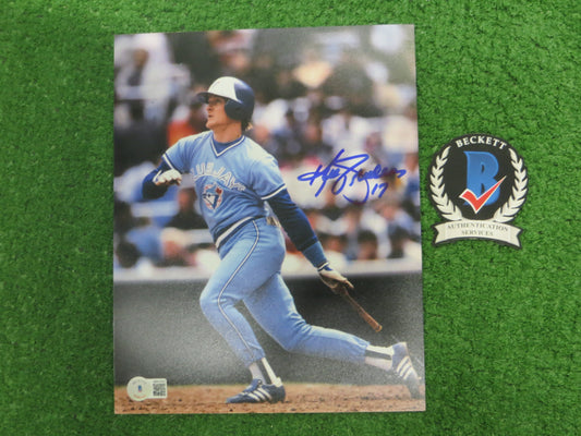 KELLY GRUBER Signed 8x10 Photo TORONTO BLUE JAYS BAS COA