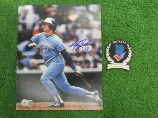 KELLY GRUBER Signed 8x10 Photo TORONTO BLUE JAYS BAS COA