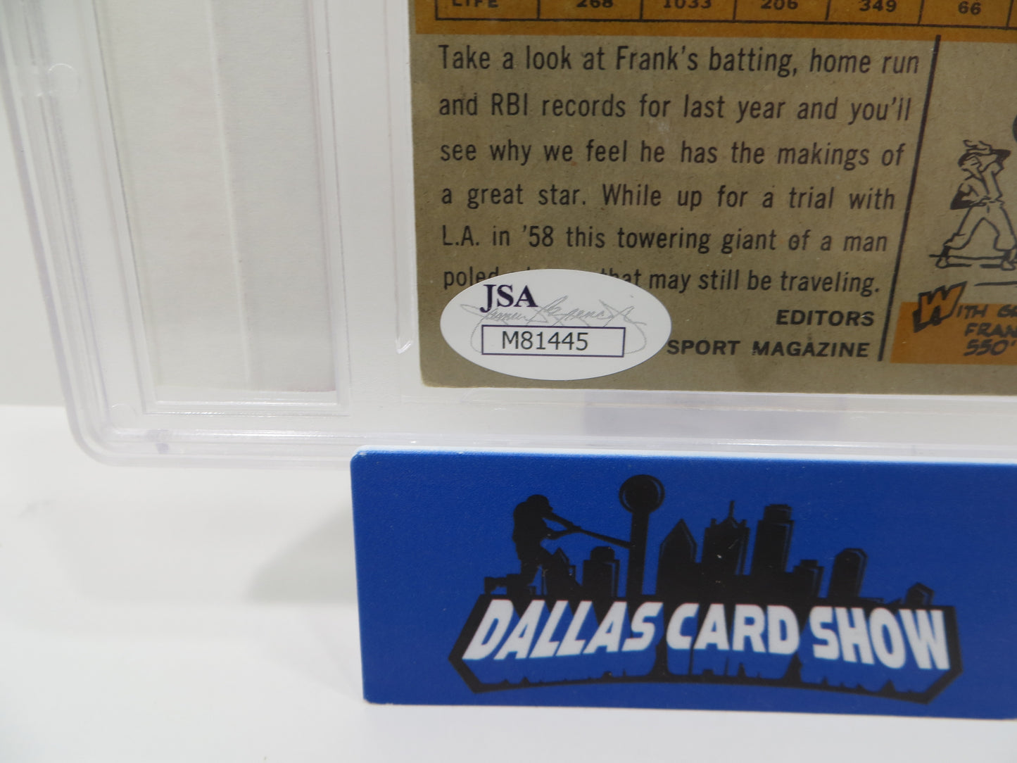 FRANK THOMAS SIGNED 1960 TOPPS Rookie Baseball Card #132 JSA SLAB Authentic AUTO