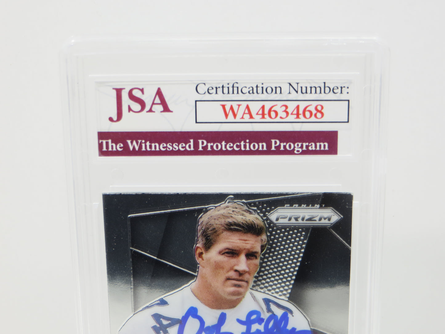 BOB LILLY SIGNED 2014 PANINI PRIZM Football Card #26 JSA SLAB Authentic AUTO