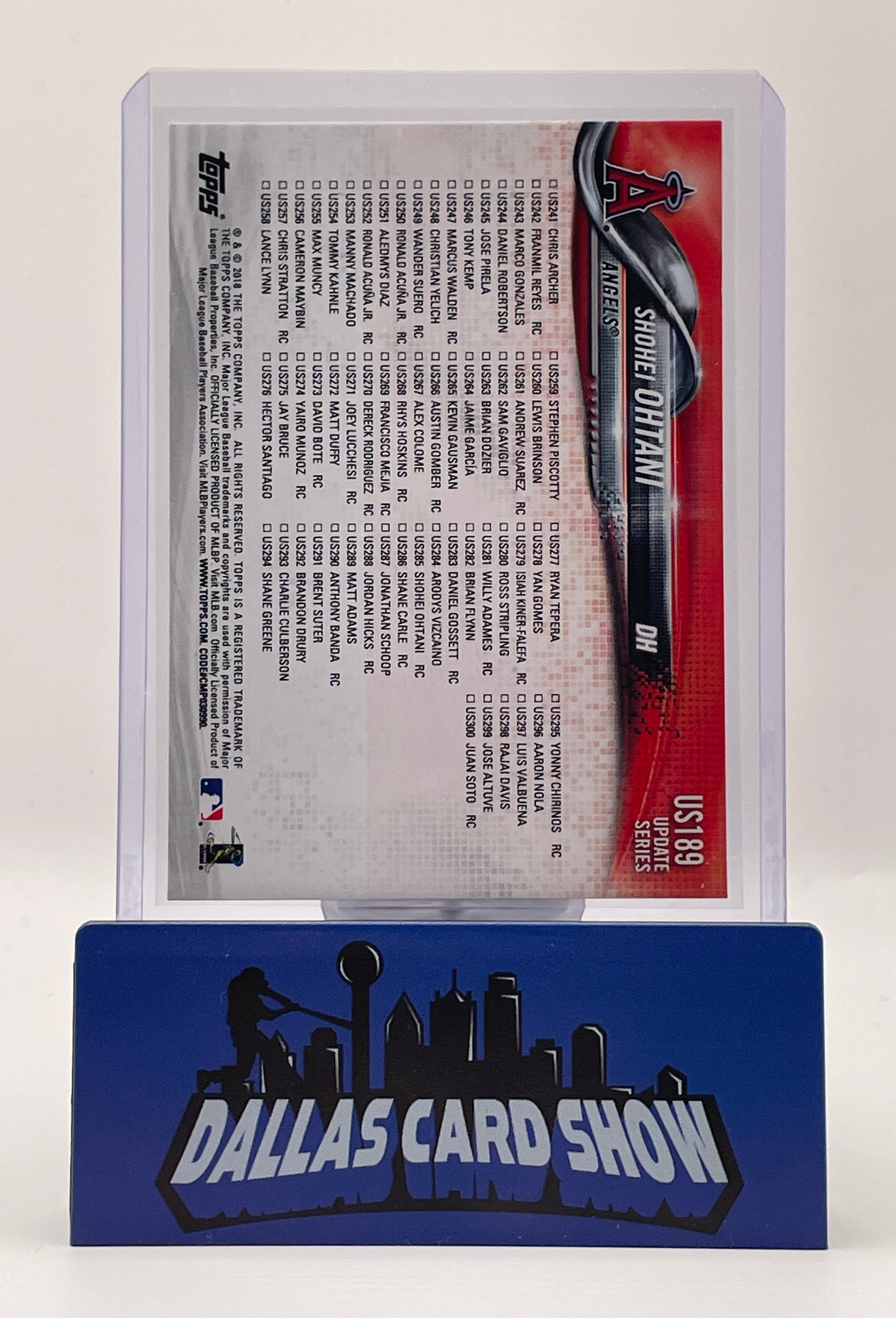 2018 Topps Update Series Shohei Ohtani #US189 Dodgers/Angels 3-Game HR Streak RC
