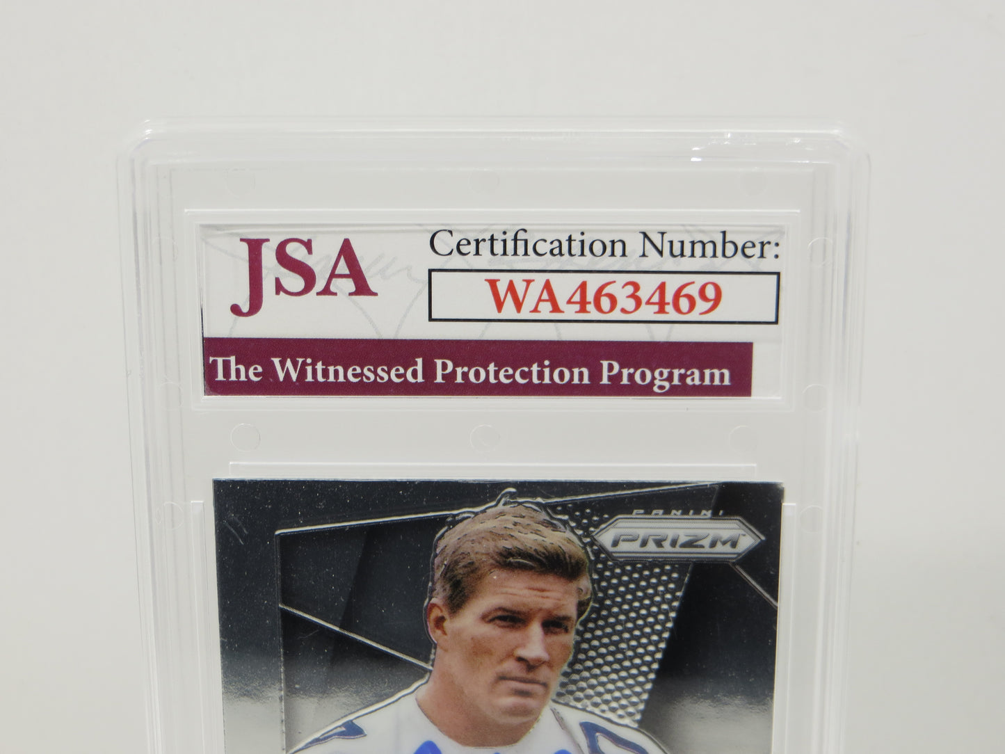 BOB LILLY SIGNED 2014 PANINI PRIZM Football Card #26 JSA SLAB Authentic AUTO