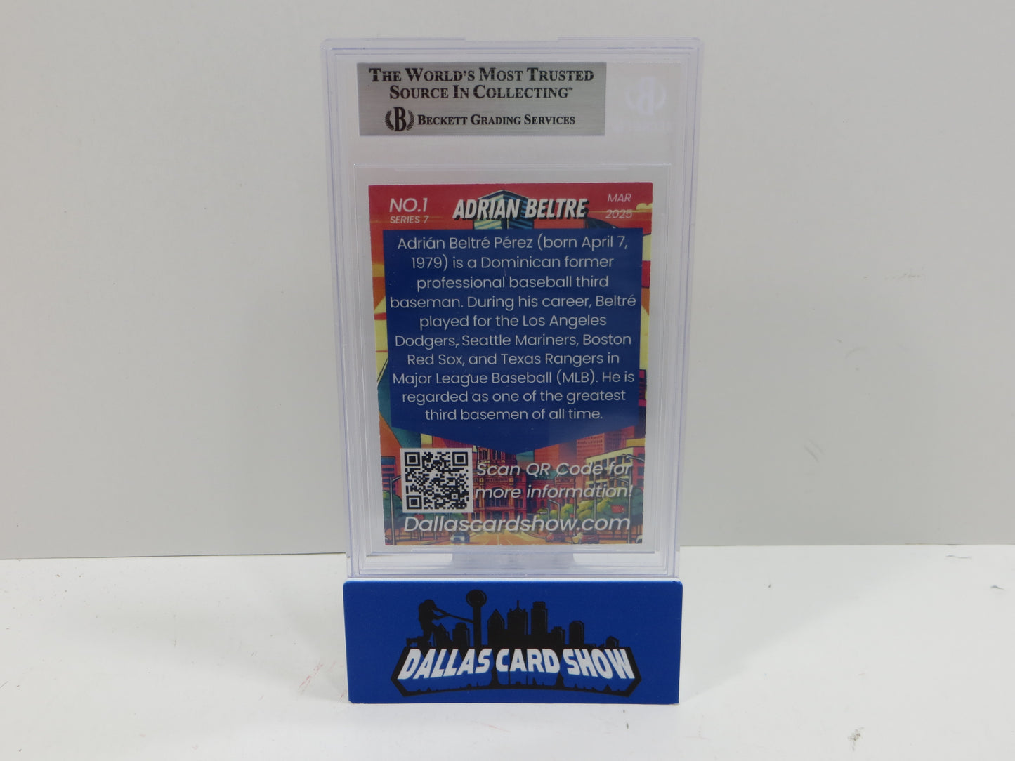 2025 MARCH DALLAS CARD SHOW SERIES 7 ADRIAN BELTRE BAS AUTO