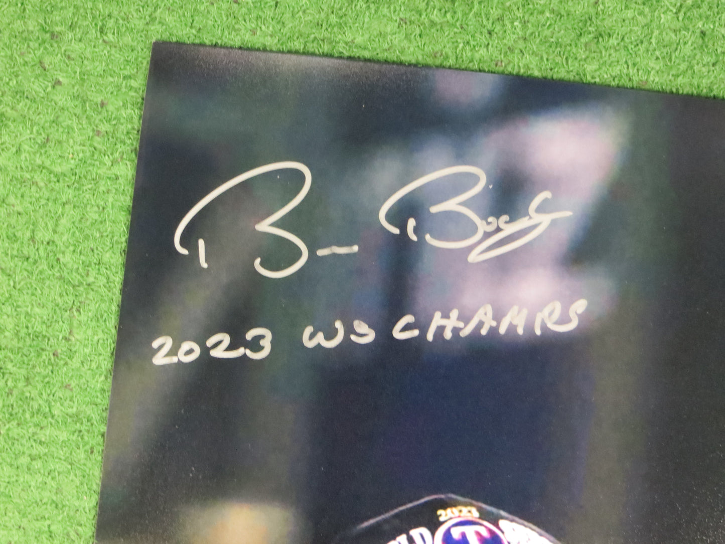 BRUCE BOCHY Texas Rangers SIGNED World Champs 16x20 PHOTO w/2023WSChamps JSA