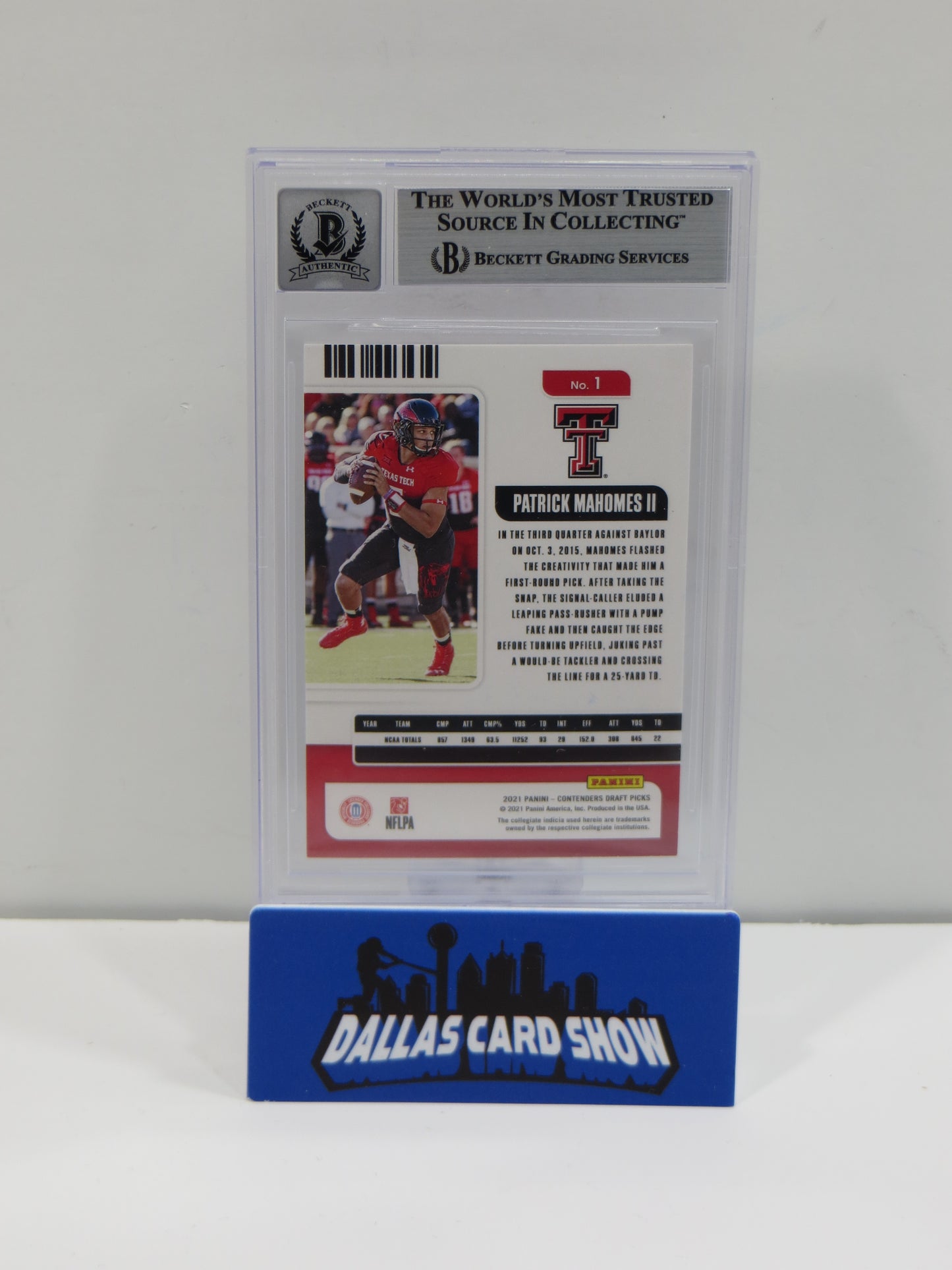 PAT MAHOMES SR SIGNED 2021 Contenders DraftPicks BGS BAS SLAB w/Who'sYourDaddy AUTO 10