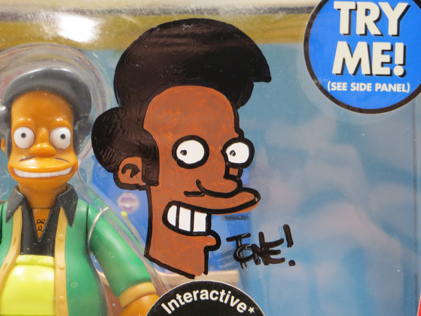 TONE RODRIGUEZ SIGNED SKETCHED Apu - Kwik-E-Mart SIMPSONS FIGURINE
