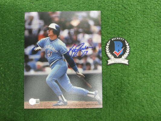 KELLY GRUBER Signed 8x10 Photo TORONTO BLUE JAYS BAS COA
