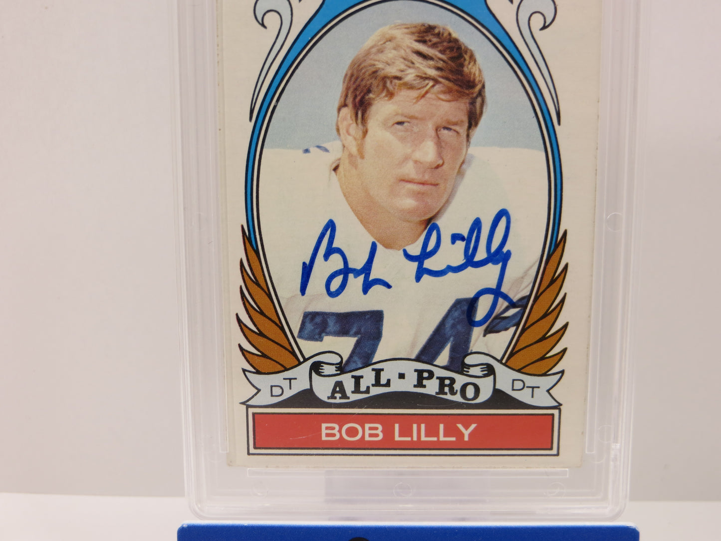BOB LILLY SIGNED 1972 TOPPS Football Card #280 JSA SLAB Authentic AUTO