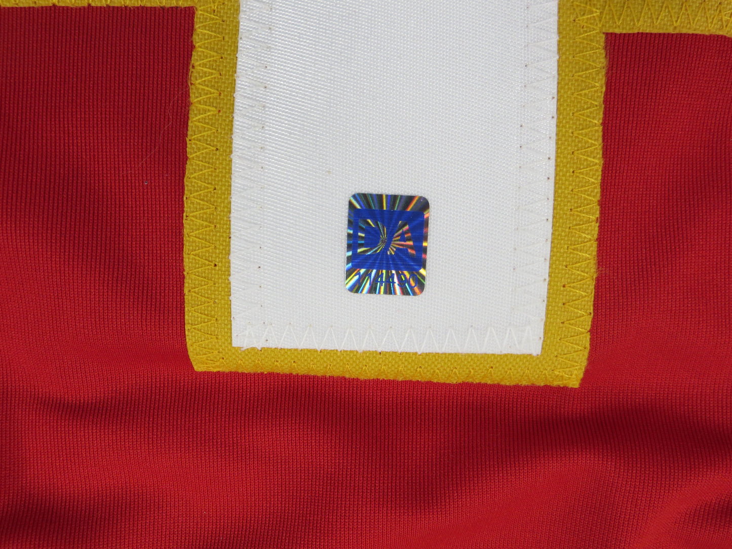 THEO FLEURY Calgary Flames SIGNED FOOTBALL JERSEY XL Georgia Bulldogs Dave Adams