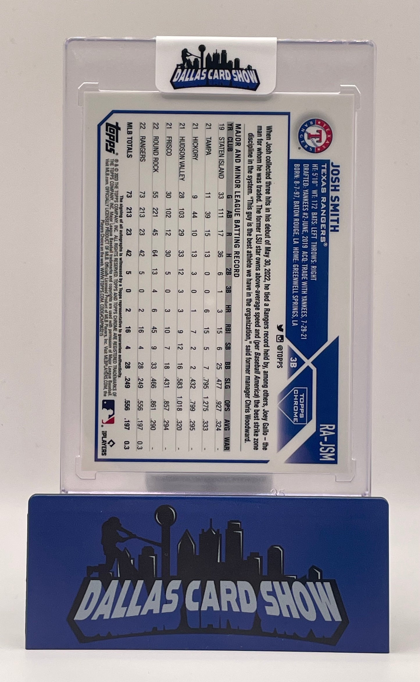 2023 Topps Chrome #RA-JSM Josh Smith Rookie RC Orange Wave Autograph /25