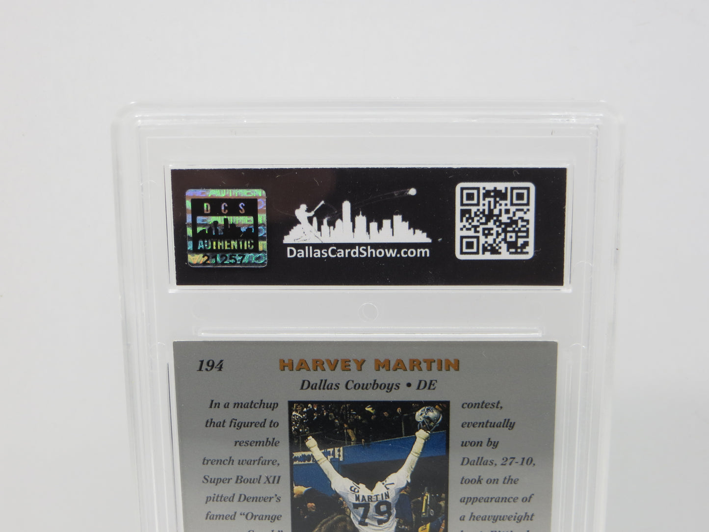 HARVEY MARTIN RANDY WHITE SIGNED 1997 UD NFL Legends #194 JSA SLAB AUTO
