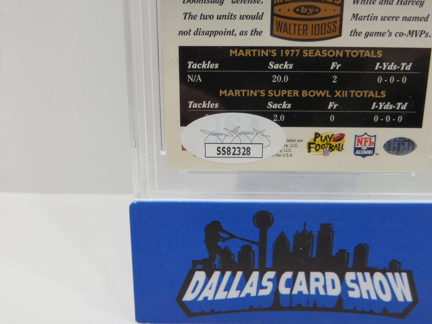 HARVEY MARTIN RANDY WHITE SIGNED 1997 UD NFL Legends #194 JSA SLAB AUTO