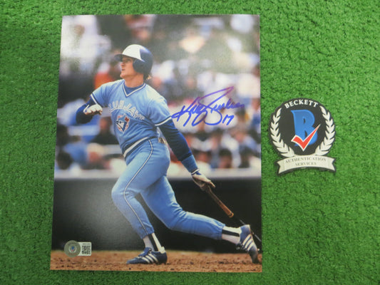 KELLY GRUBER Signed 8x10 Photo TORONTO BLUE JAYS BAS COA