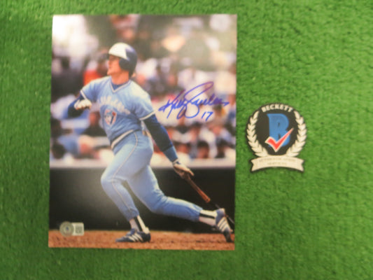 KELLY GRUBER Signed 8x10 Photo TORONTO BLUE JAYS BAS COA