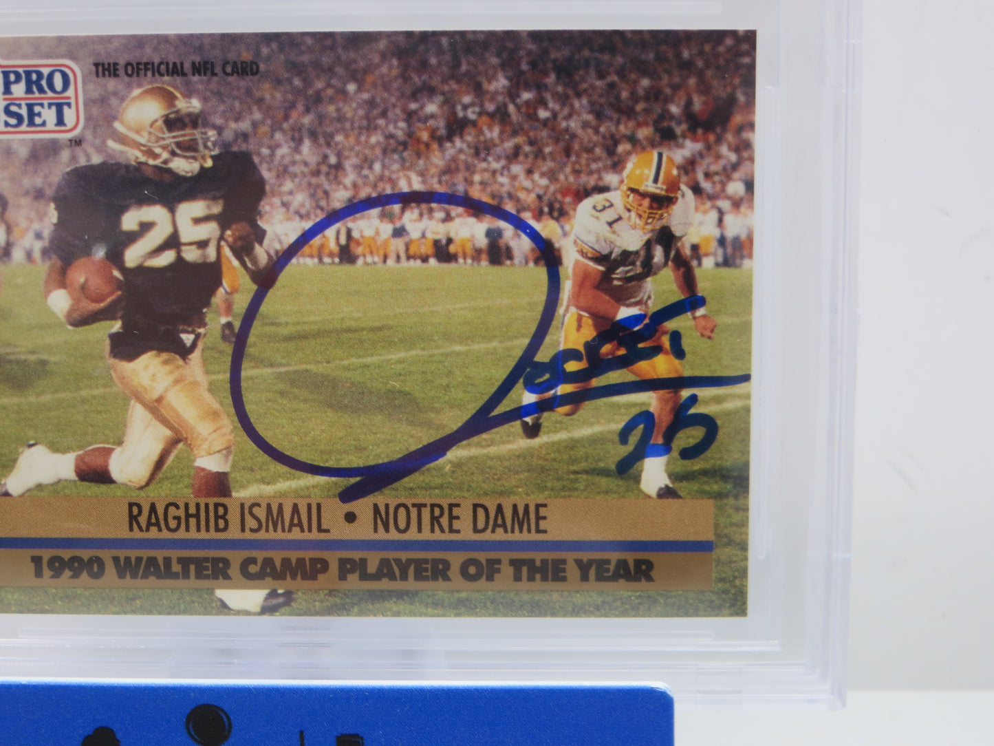 RAGHIB ROCKET ISMAIL SIGNED BGS BAS Slab 1991 Pro Set #36 Notre Dame AUTO 10