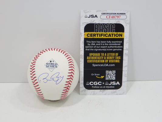 BRUCE BOCHY SIGNED Rawlings 2023 World Series BASEBALL Texas Rangers JSA COA