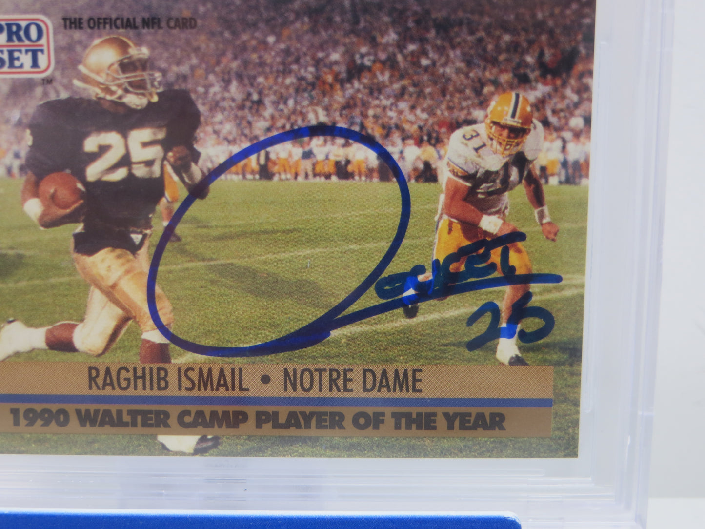 RAGHIB ROCKET ISMAIL SIGNED BGS BAS Slab 1991 Pro Set #36 Notre Dame AUTO 10