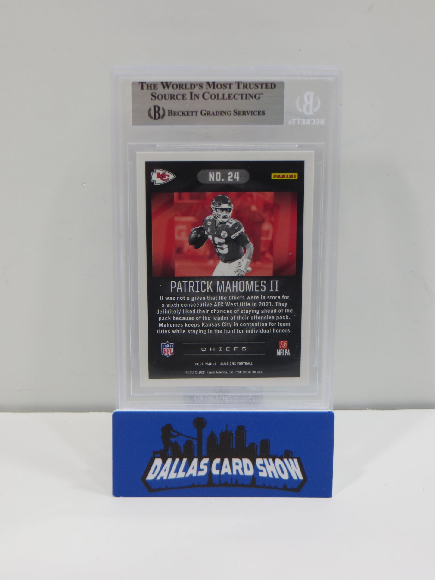 PAT MAHOMES SR SIGNED 2021 Panini Illusions BGS BAS SLAB w/Who's Your Daddy