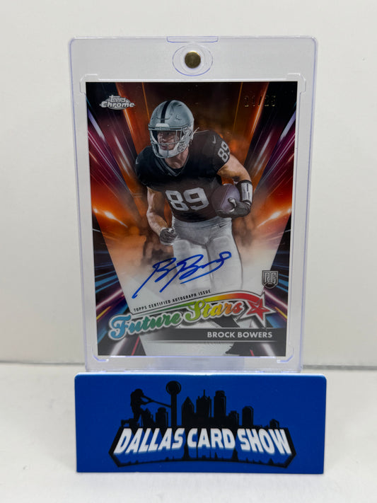 2024 Topps Chrome #FSA-BB Brock Bowers Orange Future Stars Autograph /25