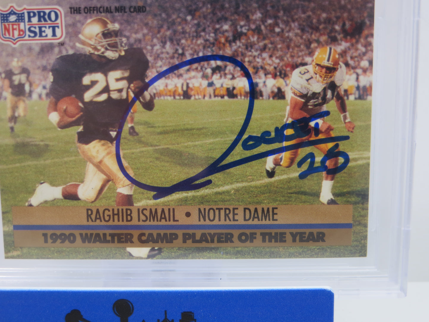RAGHIB ROCKET ISMAIL SIGNED BGS BAS Slab 1991 Pro Set #36 Notre Dame AUTO 10