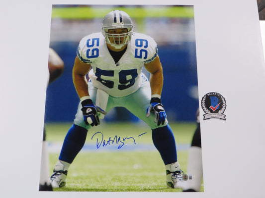 DAT NGUYEN DALLAS COWBOYS SIGNED 16x20 PHOTO Texas A&M Aggies FOCUSED BAS