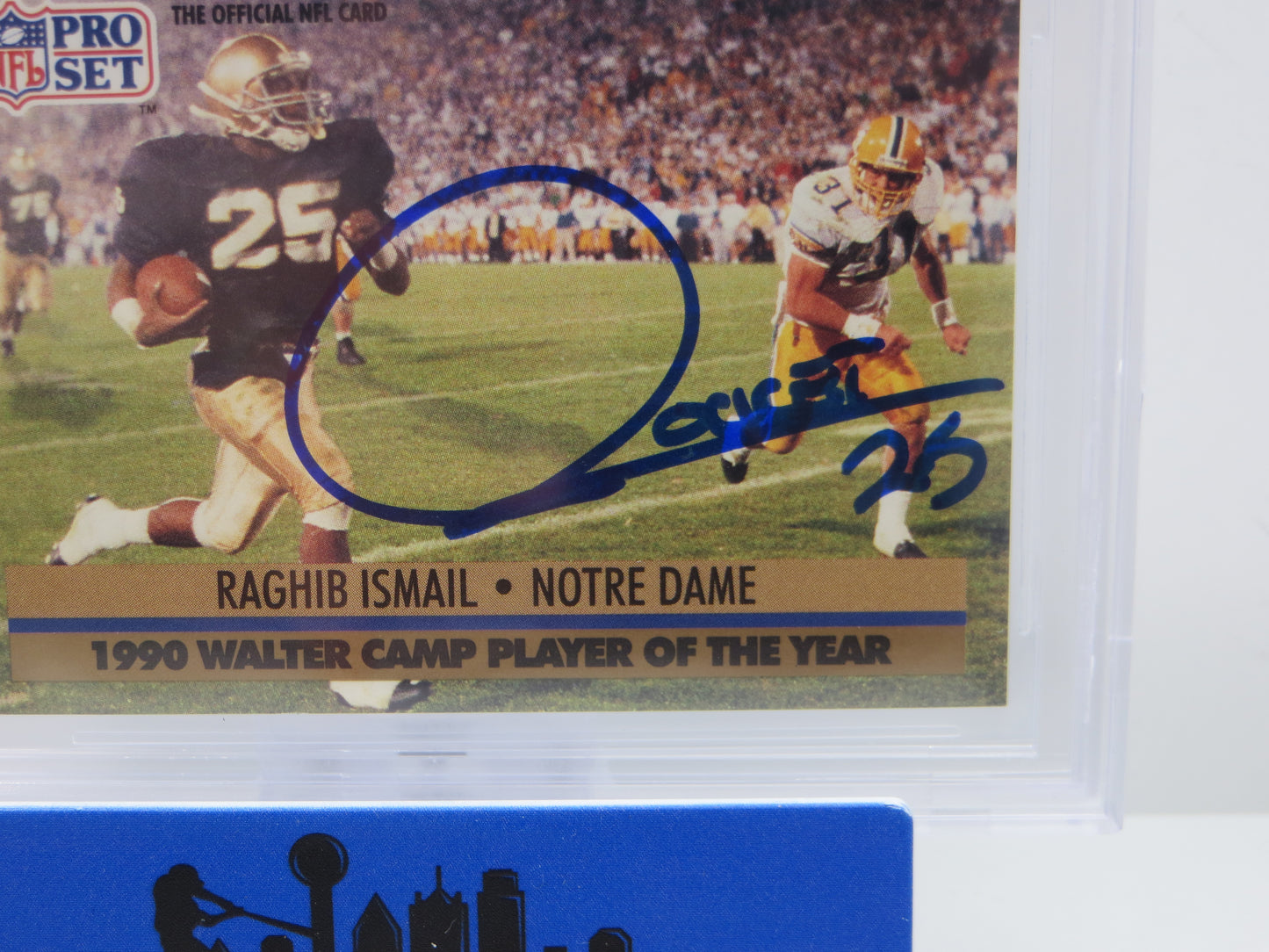 RAGHIB ROCKET ISMAIL SIGNED BGS BAS Slab 1991 Pro Set #36 Notre Dame AUTO 10