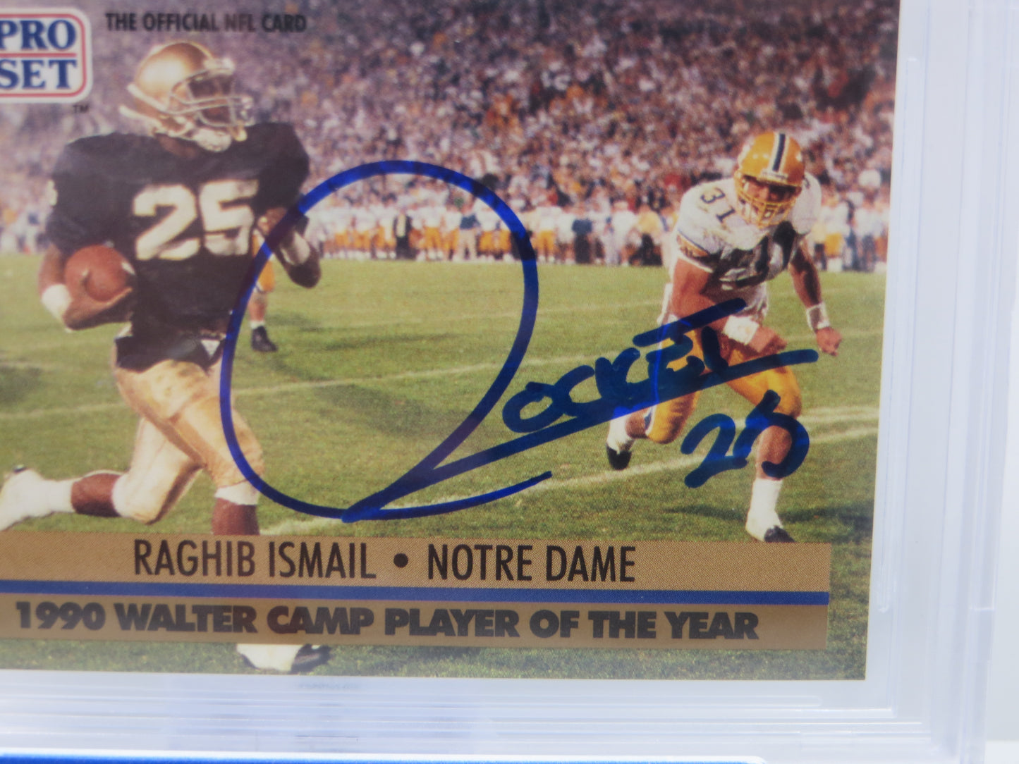 RAGHIB ROCKET ISMAIL SIGNED BGS BAS Slab 1991 Pro Set #36 Notre Dame AUTO 10