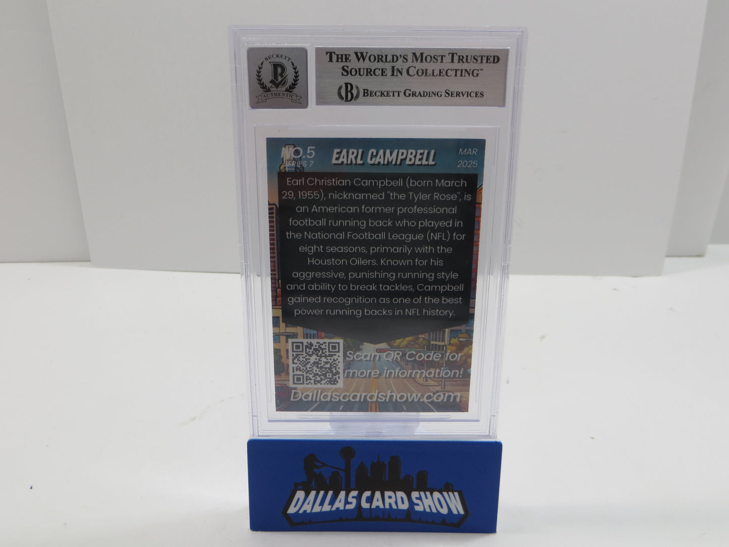 2025 MARCH DCS SERIES 7 #5 EARL CAMPBELL BAS 10 AUTO