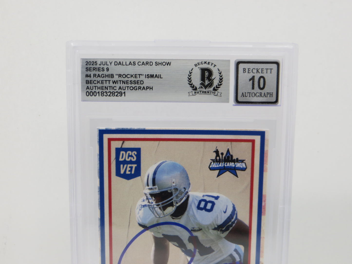 2025 Dallas Card Show Series 9 ROCKET ISMAIL SIGNED Dallas Cowboys BGS 10 Auto