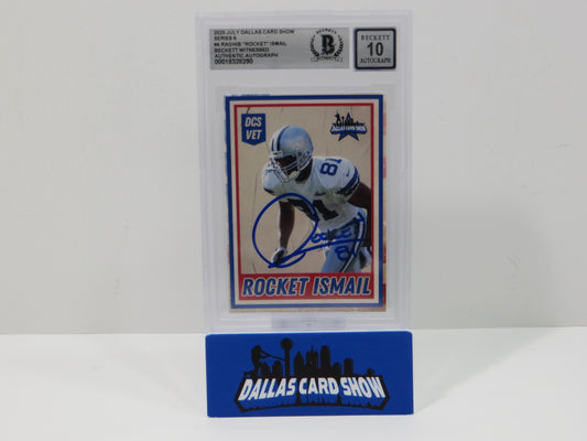 2025 Dallas Card Show Series 9 ROCKET ISMAIL SIGNED Dallas Cowboys BGS 10 Auto