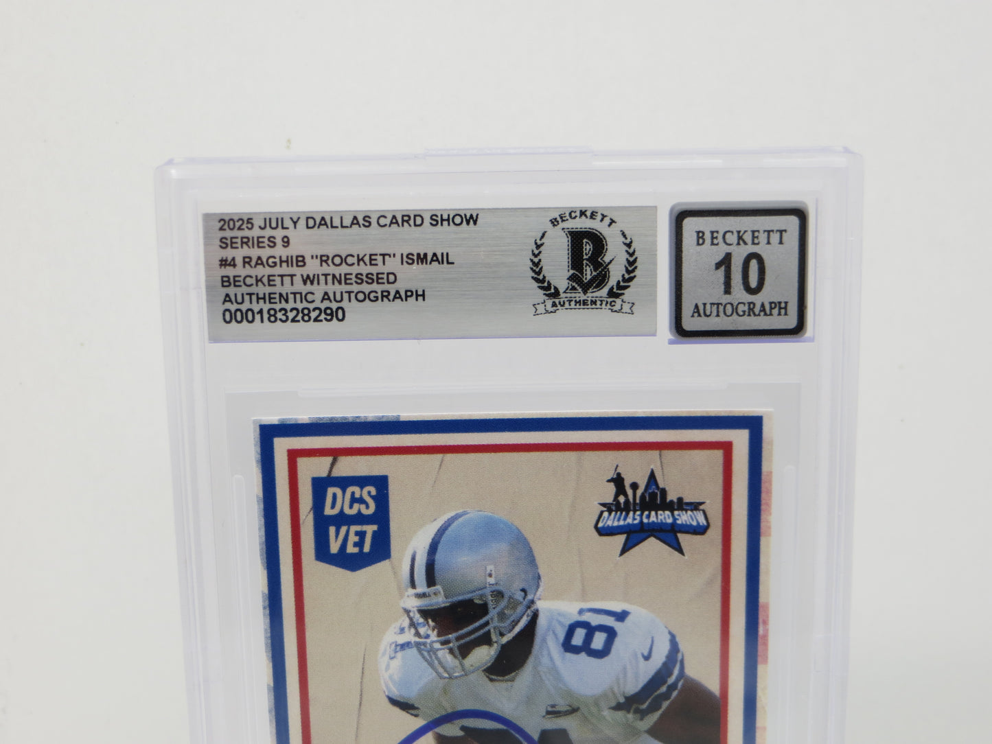 2025 Dallas Card Show Series 9 ROCKET ISMAIL SIGNED Dallas Cowboys BGS 10 Auto