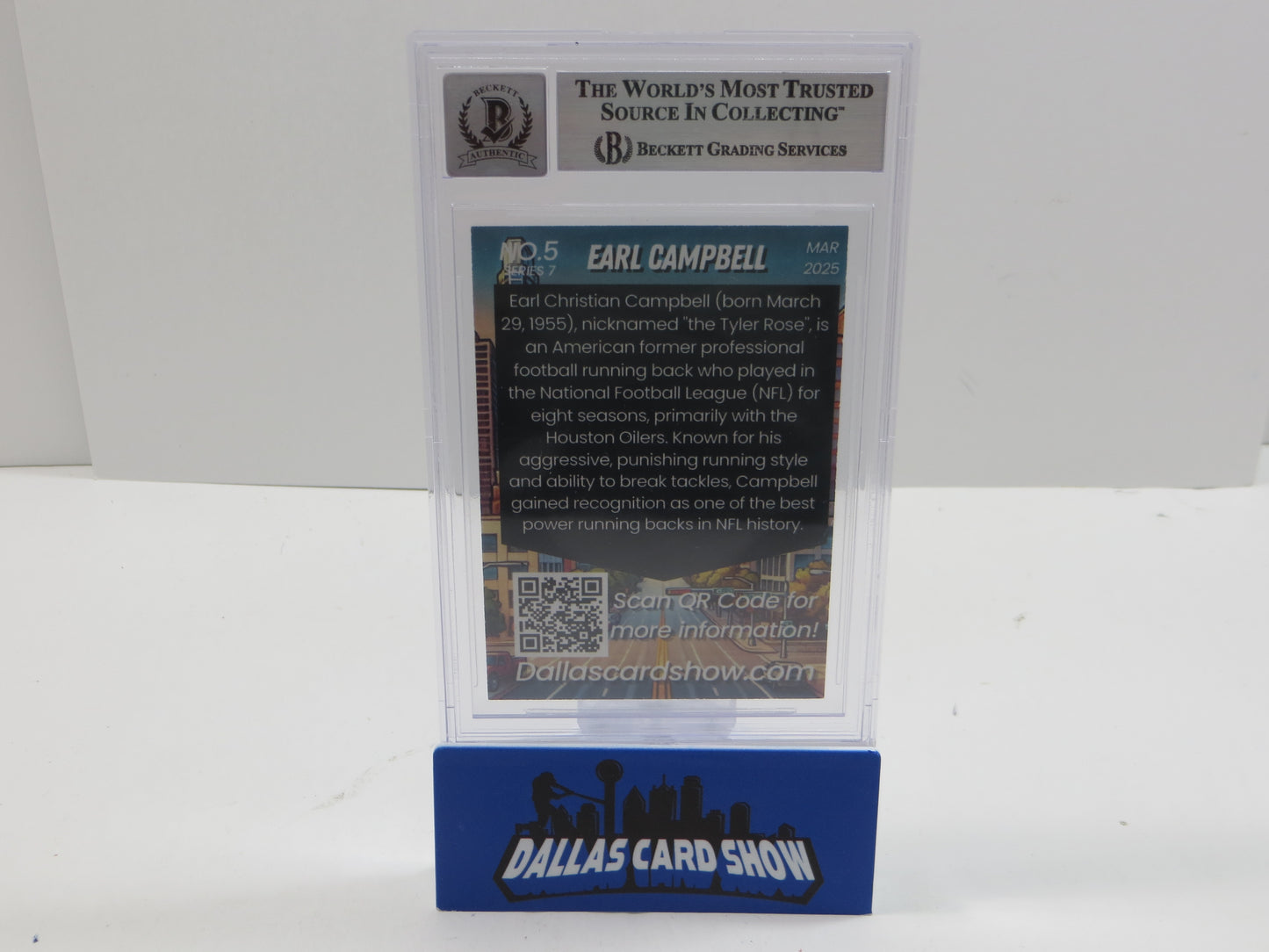 2025 MARCH DCS SERIES 7 #5 EARL CAMPBELL BAS 10 AUTO