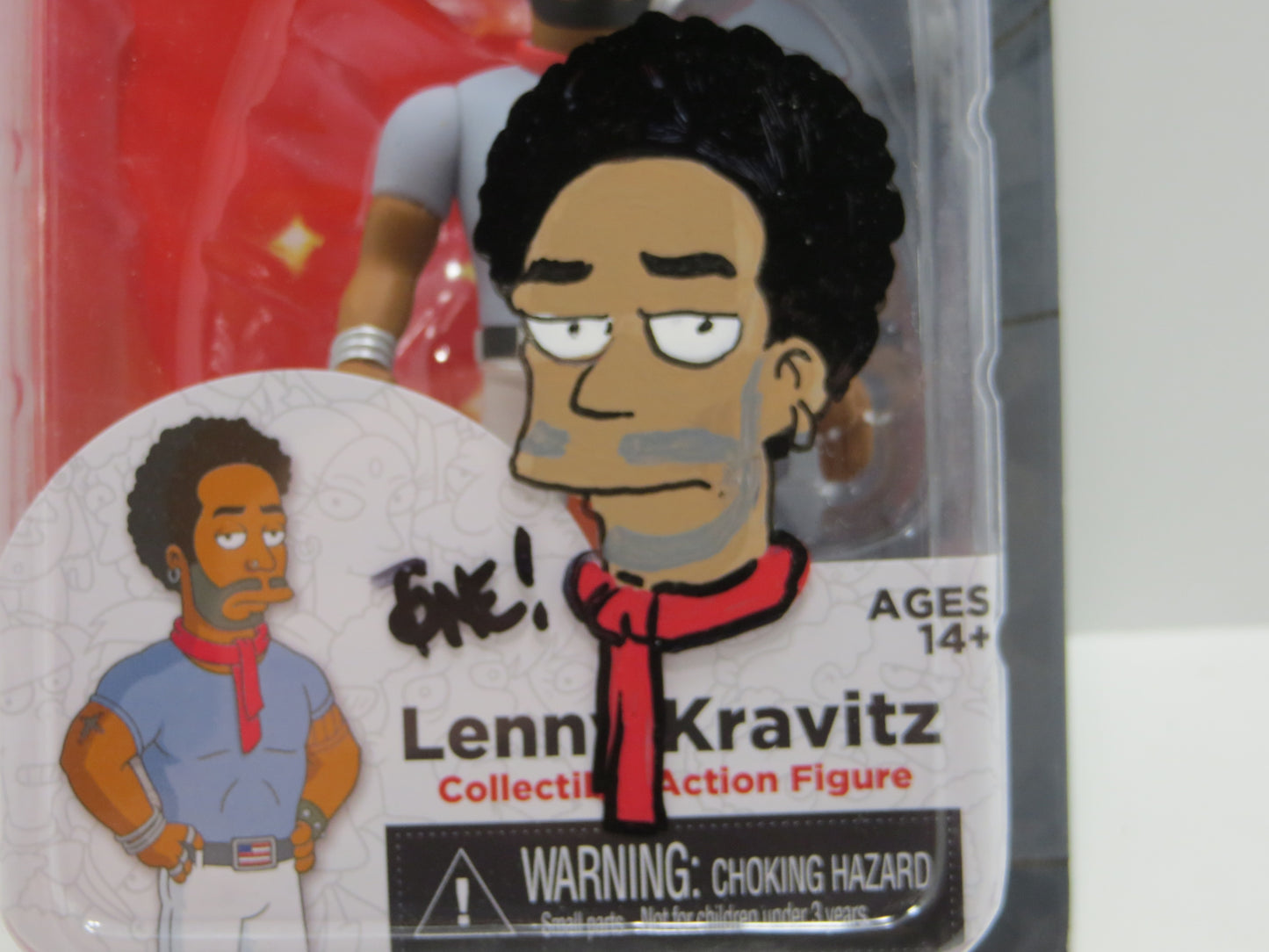 TONE RODRIGUEZ SIGNED SKETCHED Lenny Kravitz SIMPSONS FIGURINE
