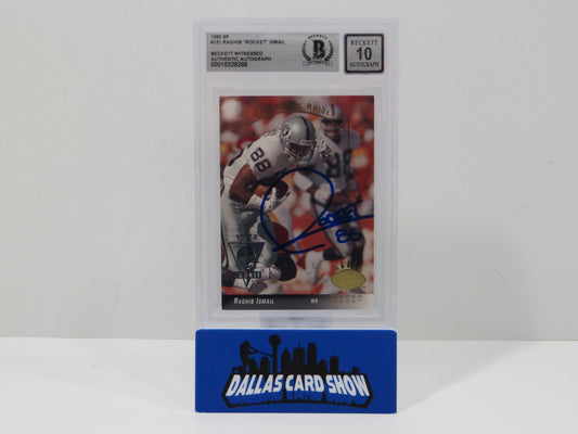 RAGHIB ROCKET ISMAIL SIGNED BGS BAS Slab 1993 SP #131 Raiders AUTO 10