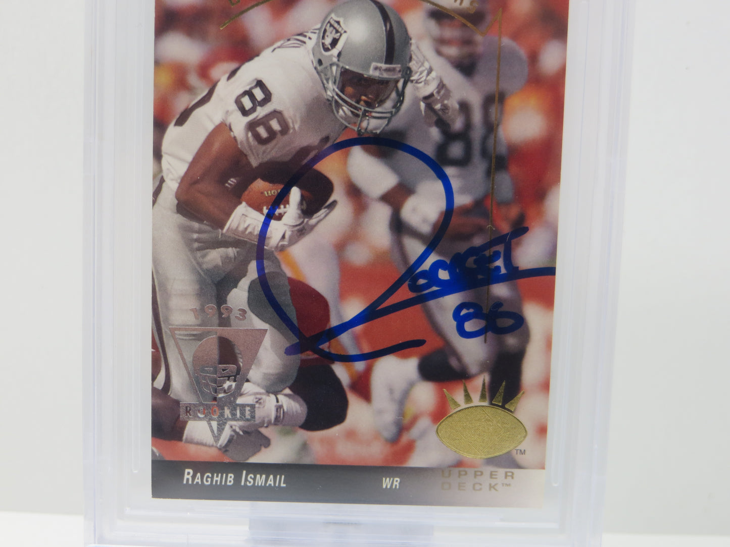 RAGHIB ROCKET ISMAIL SIGNED BGS BAS Slab 1993 SP #131 Raiders AUTO 10