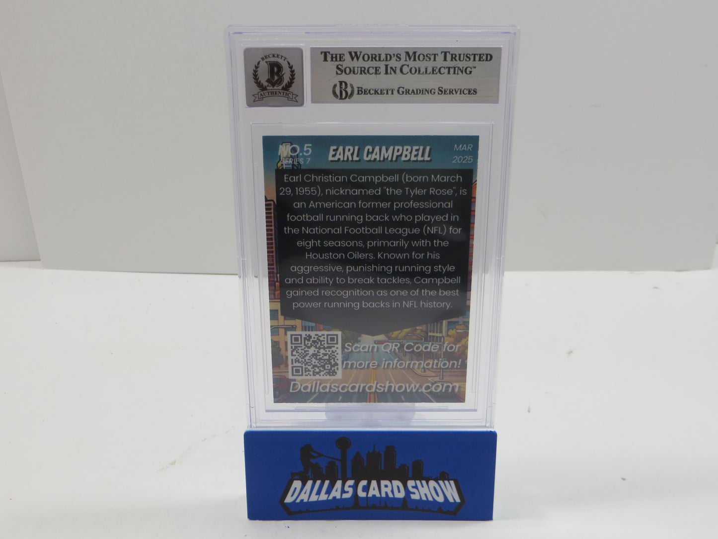 2025 MARCH DCS SERIES 7 #5 EARL CAMPBELL BAS 10 AUTO