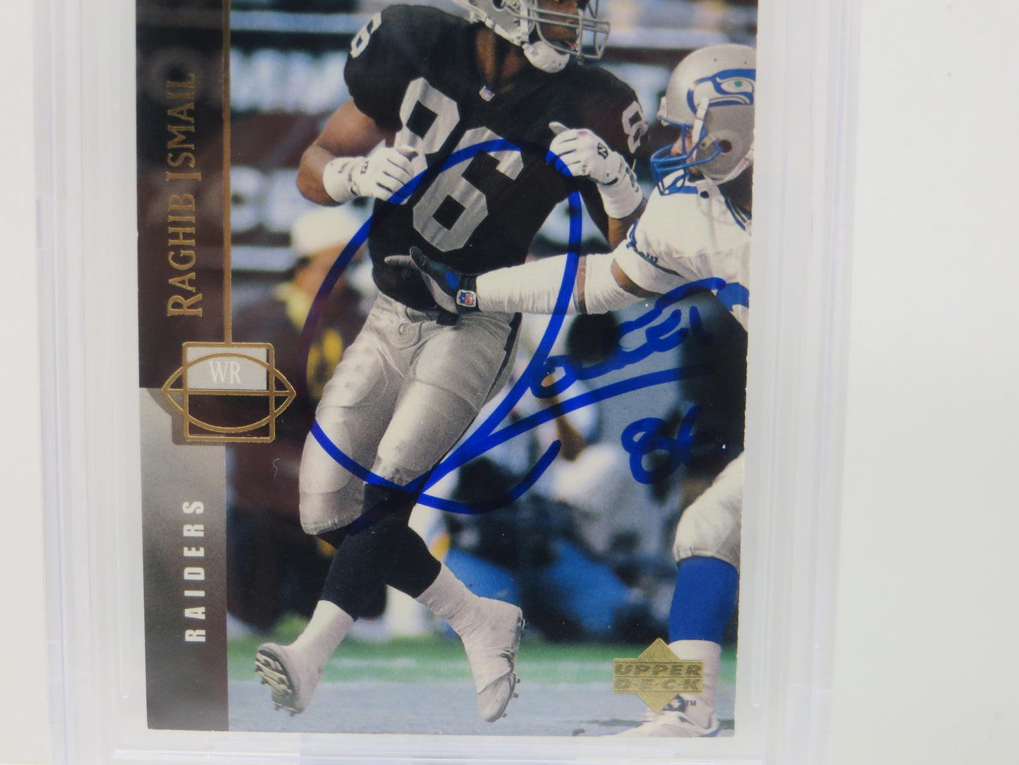 RAGHIB ROCKET ISMAIL SIGNED BGS BAS Slab 1994 Upper Deck #224 Raiders AUTO 10