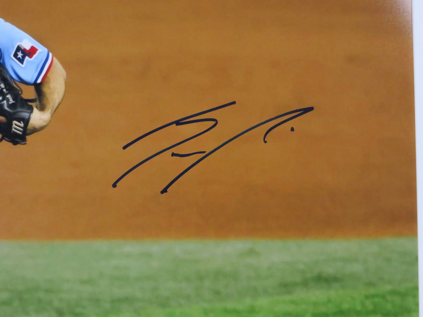 JOSH SMITH TEXAS RANGERS SIGNED 16x20 PHOTO ALT Jersey Light Blue FIELDING BAS